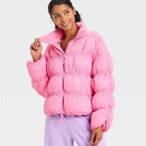 Women's Pink Puffer Jacket